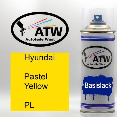 Hyundai, Pastel Yellow, PL: 400ml Sprühdose, von ATW Autoteile West.
